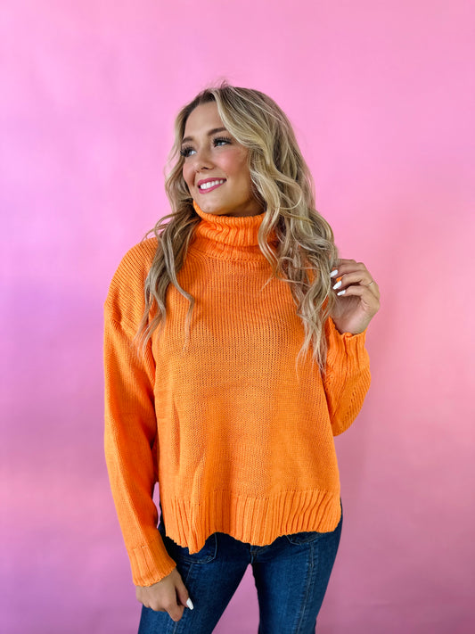 NEON ORANGE TURTLENECK