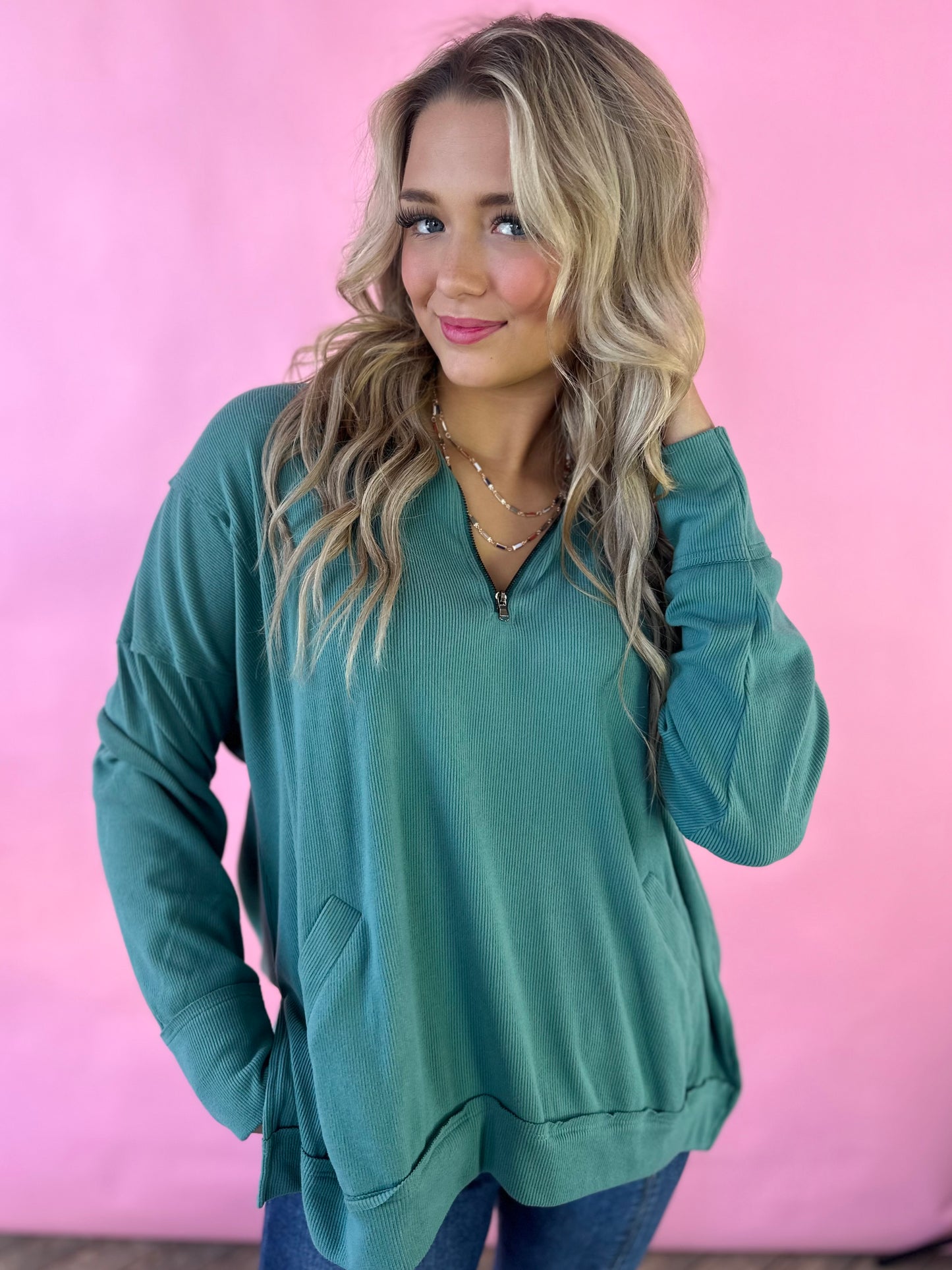 EMERALD 1/4 ZIP SO SOFT TOP