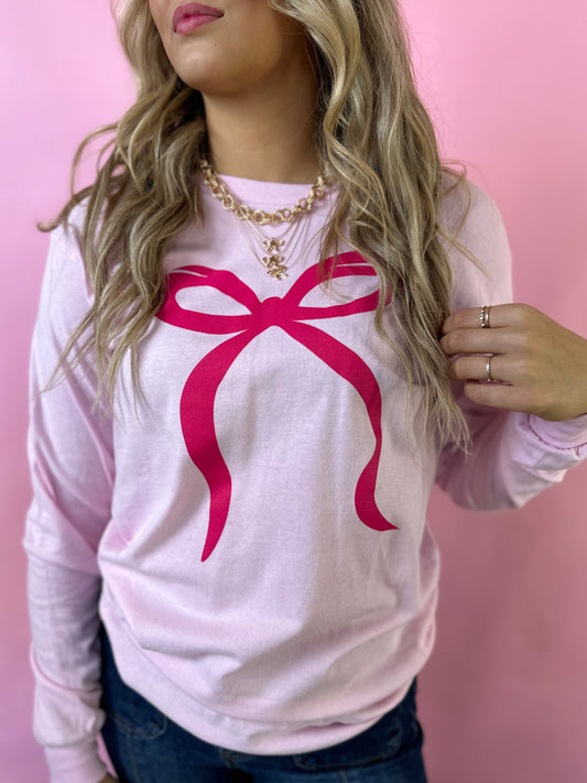 PINK RIBBON LONGSLEEVE TEE