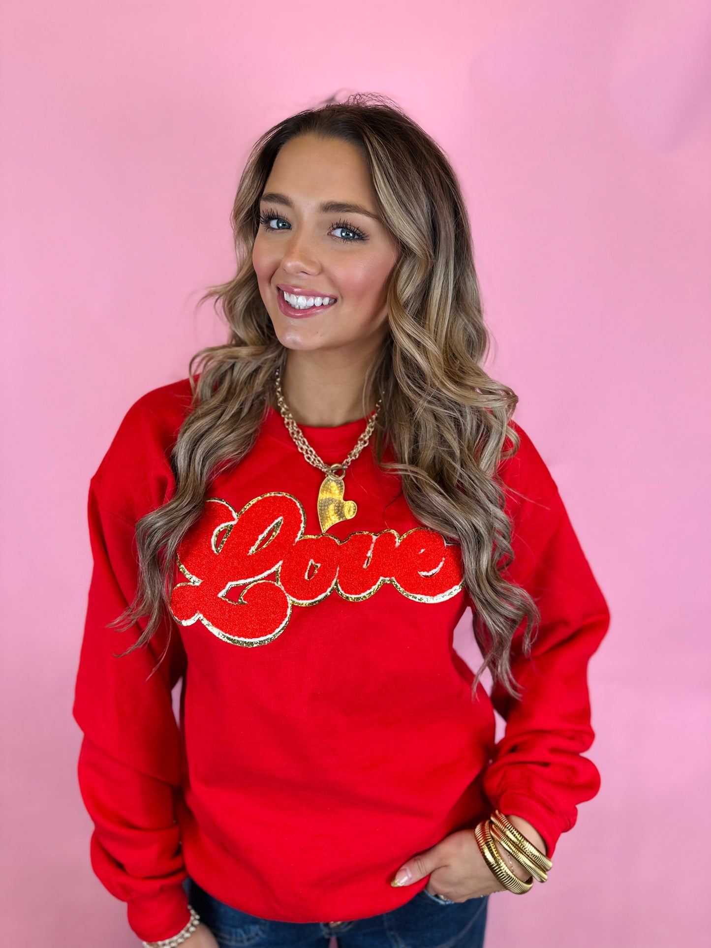 RED LOVE SWEATSHIRT