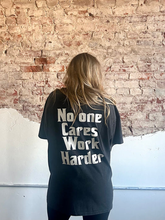 BLACK OVERSIZED NO EXCUSES TEE