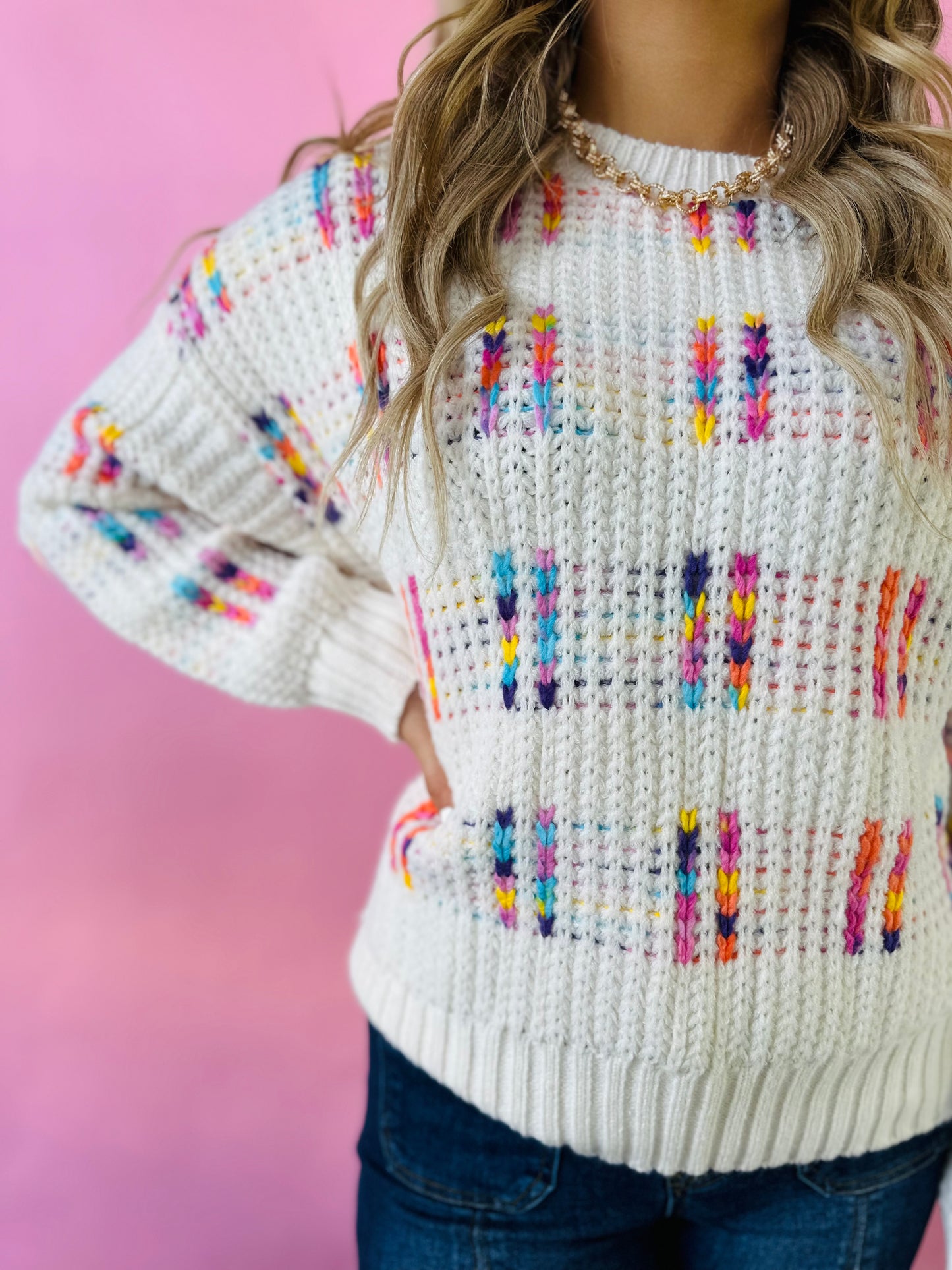 CONFETTI STRIPE SWEATER