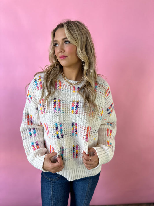 CONFETTI STRIPE SWEATER