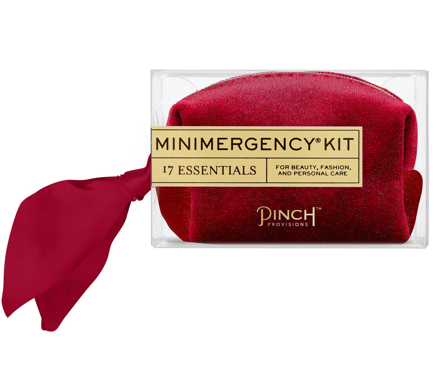 Velvet Scarf Minimergency Kit Poppy Red