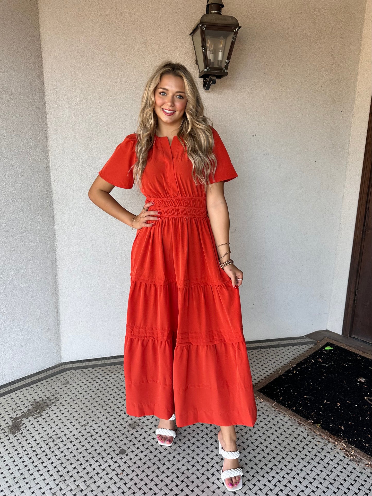 RUST S/S MAXI DRESS