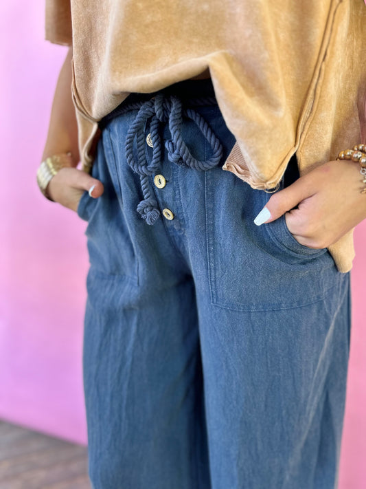 BLUE CROP PANT