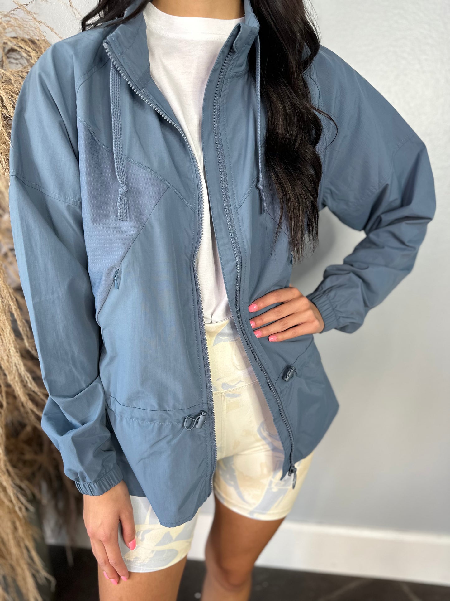 SLATE BLUE WATER RESISTANT JACKET