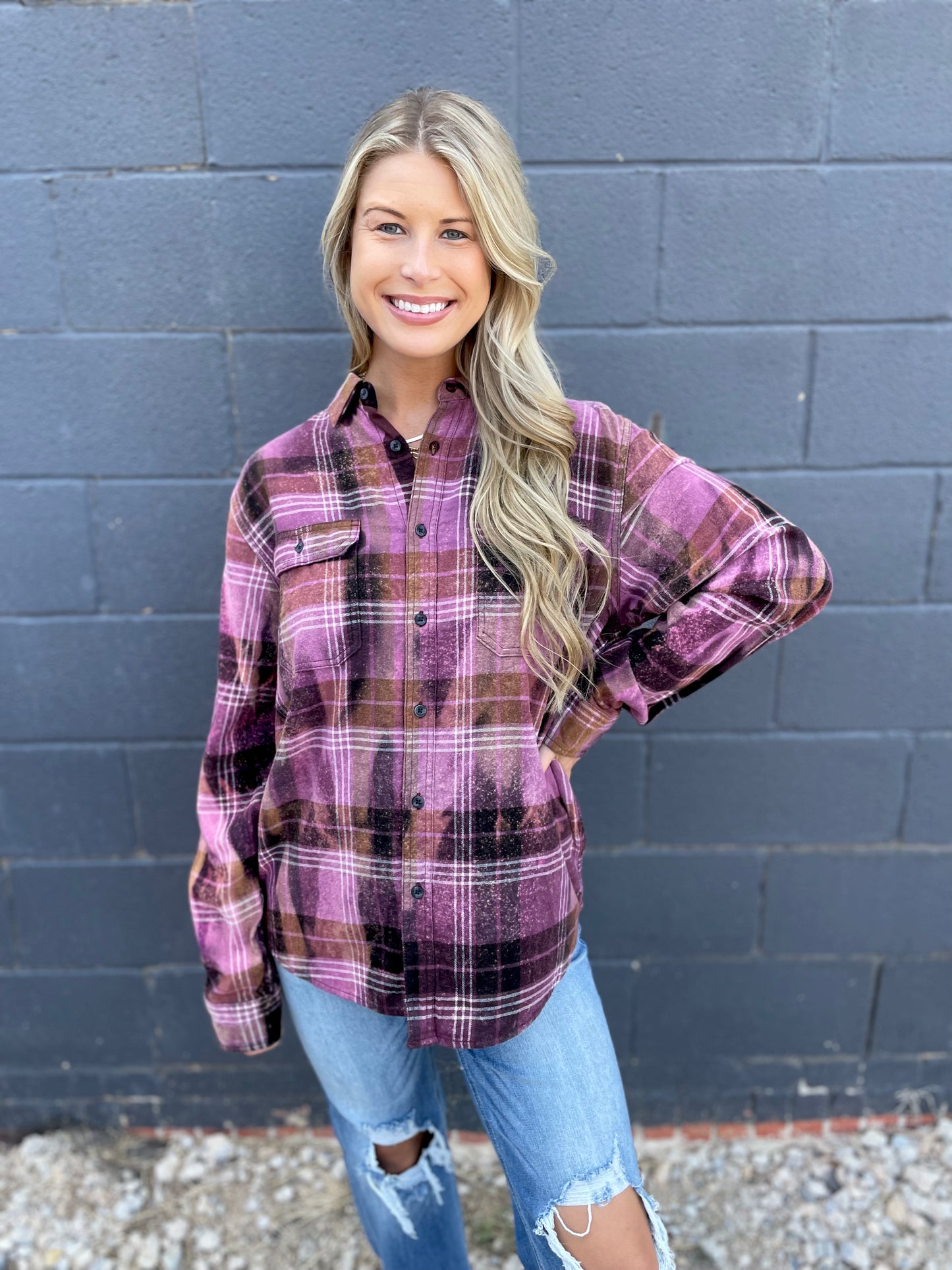 PURPLE BLEACHED FLANNEL