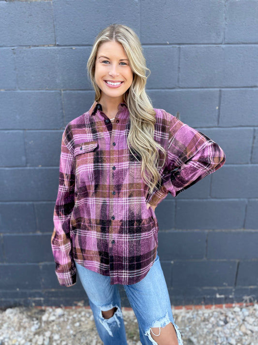 PURPLE BLEACHED FLANNEL